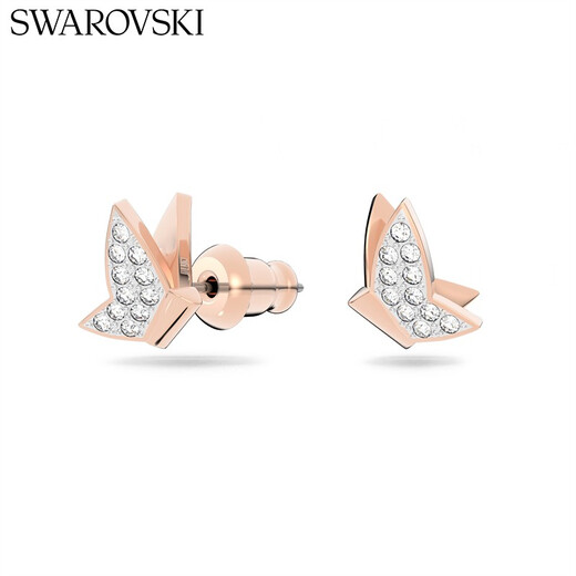 SWAROVSKI LILIA Butterfly Earrings Light Luxury Jewelry for Women Rose Gold Plated 5636427