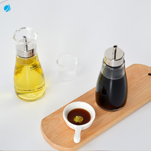 ASVEL home kitchen glass oil and vinegar bottle oil pot leak-proof soy sauce bottle seasoning bottle with lid oil bottle oil tank medium 110mlA2149-08