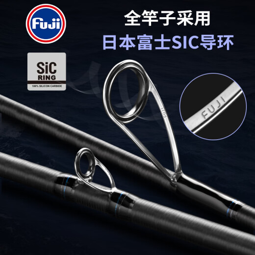 RIKAON Wild Dog BLUEVIOR Blue Viagra Rod Black Pit Sea Catman Fish Insect Rod Professional Long-Take Competition Fishing Rod 2.03m /BVC682ML Gun Handle 2 Sections