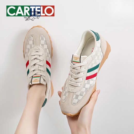 Cartelo Cartelo Spring y Autumn White Shoes White 2024 Nuevos zapatos casuales Sports and Training Shoes Plan y versátiles zapatos para mujeres de mujer.