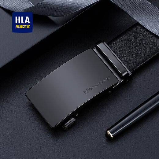 Hailan Home Men's Belt Business Automatic Buckle Real Cowhide Casual Belt Birthday Gift for Boyfriend, Husband and Dad