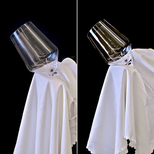 Roman glass wiping cloth 35*50cm*2 pack special glass wiping cloth rag red wine glass wiping cloth white