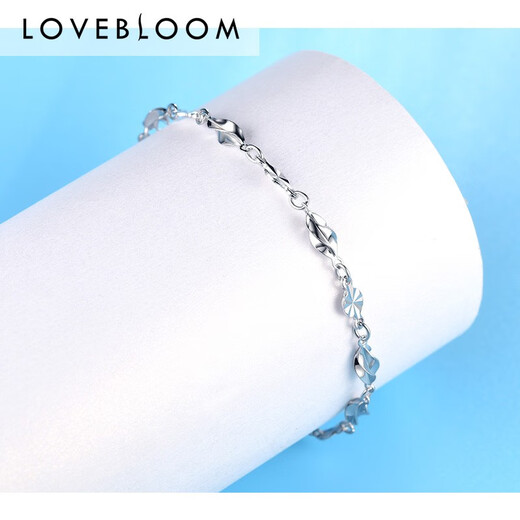 Blooming Love Platinum Bracelet Women's pt950 Platinum Carambola Bracelet Twist Chain Anklet Fashion Hand Jewelry Bracelet Platinum Carambola Anklet Approximately 3.19g With Extension Chain