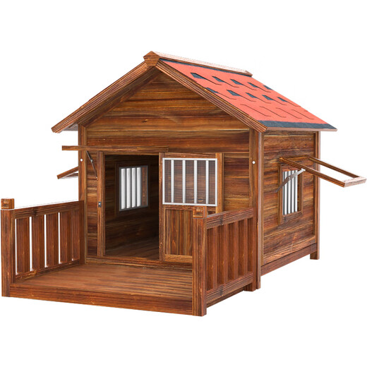 HKFX solid wood dog cage outdoor rainproof wooden dog house house waterproof doghouse large dog outdoor windproof four-season doghouse 5XL-for extra large dogs-single house with windows on both sides_with screen window cover side door including door installation HKFX solid wood dog cage outdoor rainproof wooden dog house house waterproof doghouse large dog outdoor windproof four-season doghouse 5XL-for extra large dogs-single house with windows on both sides_with screen window cover side door including door installation