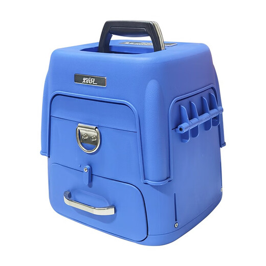 Boîte à outils de machine à soudage zhuishi boîte à outils vide de la machine à souder de fibre optique sac boîte de stockage multi-fonctions de stockage grande capacité avec tabouret [bleu] adapté à l'AI-7V