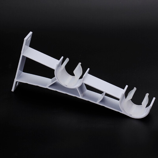 Xinfeiyu top-mounted side-mounted single-rod curtain rod Roman rod accessories bracket seat base shelf bracket rod bracket hook accessories standard milky white double bracket