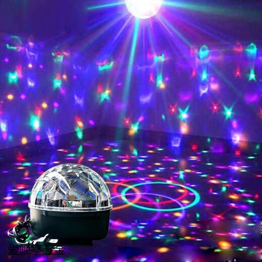 Ziyingcha KTV colored lights, colorful lights, household rotating KTV colored lights, colorful magic ball stage lights, flash lights, spotlights, rotating seven
