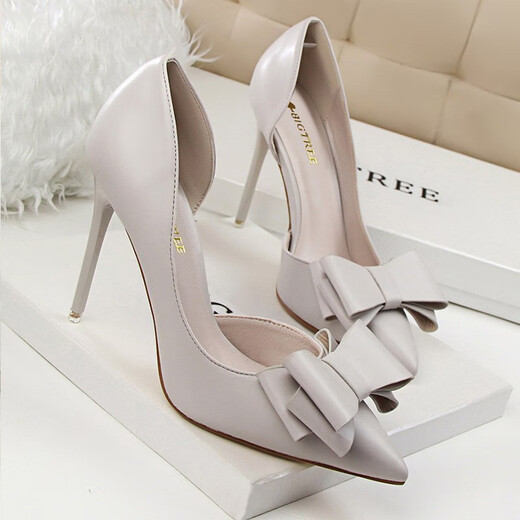 Colorful lotus hauts talons de style coréen pour femmes à la mode douce arc doux talons hauts haut talons fines bouche peu profonde