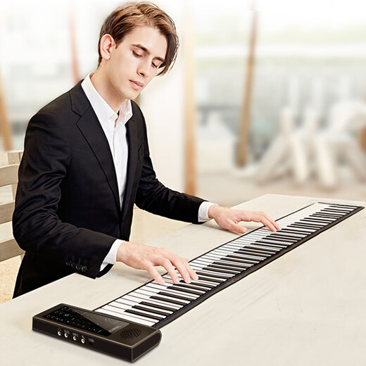 Terrence hand-rolled piano portable 88-key professional version thickened arranger keyboard adult pocket electronic piano HQA88 88-key black smart version