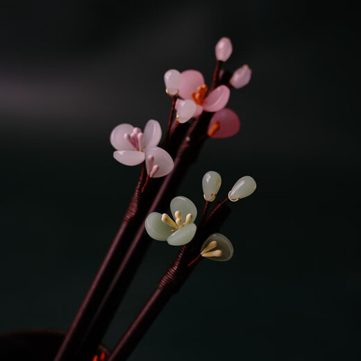 Mr. Ouyang's hand-wrapped antique-style hairpin Hanfu accessories hairpin step shake ethnic style retro wood wooden hairpin head ornaments fz-62E-Purple