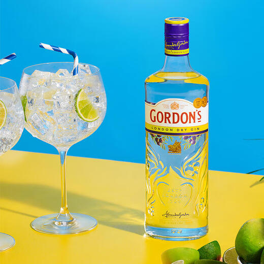 哥顿（Gordon’s）特选干味伦敦金酒 琴酒 杜松子酒 洋酒 马天尼金汤力调制酒 700ml 700mL 2瓶