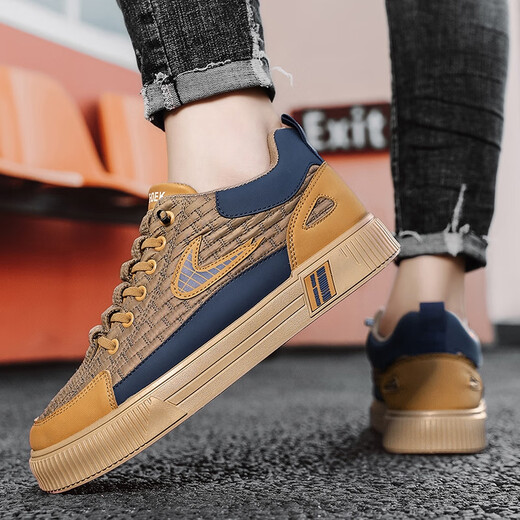 
Changxiang Huili casual shoes men's shoes in autumn and winter new one-legged wear-resistant breathable outdoor lightweight labor-saving shoes men's board shoes FH-Longhao-9916 black orange 41