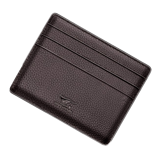 SEPTWOLVES SEPTWOLVES SEPTWOLVES SEPTWOLVES MALE MULTI-FUNCTIONAL LENGTH Multi-Card Card Pack Men's and Women's Card Jacket Head Layer Cowhide Bank Card Pack Genuine Leather Ultra-Thin Fashionable Brown