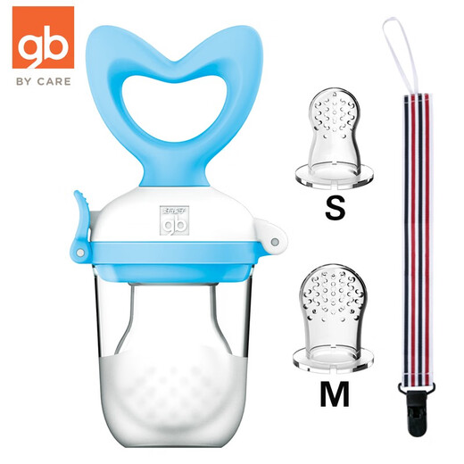 Goodbaby (gb) baby bite bag, fruit pacifier, food supplement, juice baby, fruit and vegetable play, soothing molars, chewing glue stick, bite bag - orange