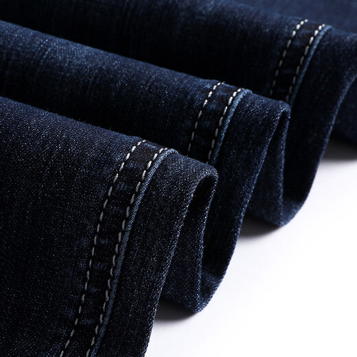 
Classic Car (LAOYECHE) Men's Jeans Summer Thin Style Middle-aged and Elderly Men's Loose Straight Casual Pants Daddy Men's Pants IG3883 Blue Black 33