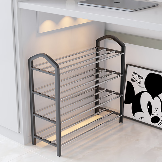 Lohas Time Simple Shoe Rack Doorway Multi-layer Shoe Rack Household No-Punch Shoe Storage Rack Student Dormitory Shoe Rack Off-white 3-layer Length 42cm