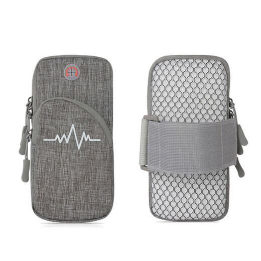 BOSTANTEN mobile phone bag, running arm bag, sports fitness night running marathon, men's and women's morning running wristband mobile phone bag, gray