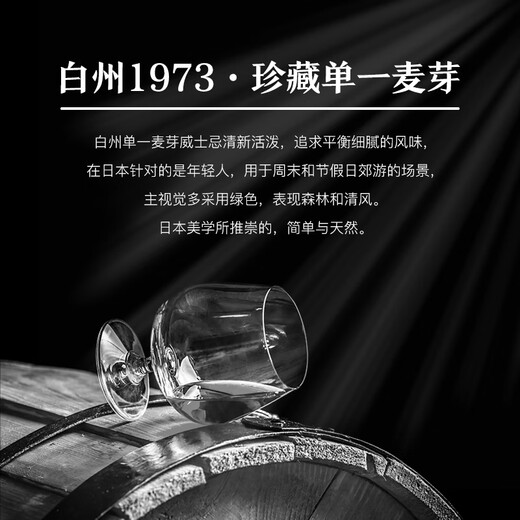 白州（Hakushu）1973 单一麦芽威士忌 700ml 三得利洋酒（礼盒款）