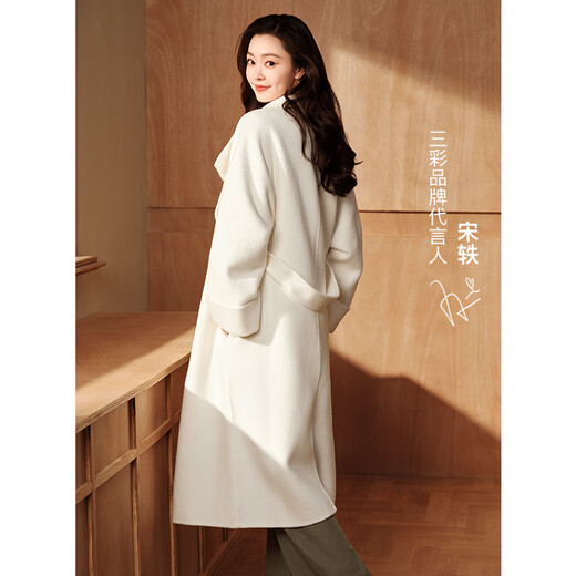 Three Colors Three Colors Song Yi's Same Style Ingenious Coat 2025 Winter New Albaka Double-sided Woolen Coat Women's M