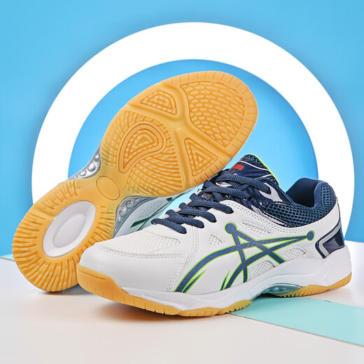 KUNY exports to Japan competition volleyball shoes for men and women for students comprehensive indoor and outdoor sports shoes shock-absorbing air volleyball shoes 519 white blue 43