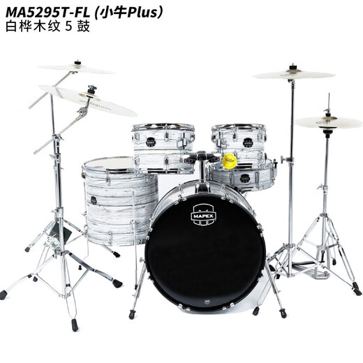 Mapex Mapex Schlagzeug für Kinder Erwachsene Percussion Instrumente für Home Jazz Schlagzeug für Mädchen, Meipais Schlagzeug für Mädchen, 5 Schlagzeug für Mädchen, 4 Beckenständer + 5 Stücke stiller Becken