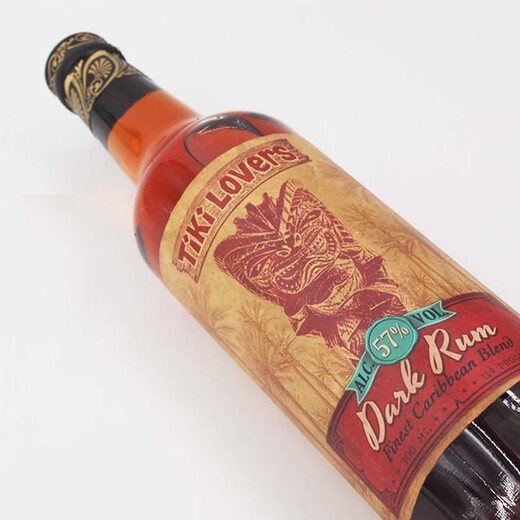 提基（Tiki Lovers）【原瓶进口】加勒比风情朗姆酒洋酒调酒基酒 提基黑朗姆酒 700mL