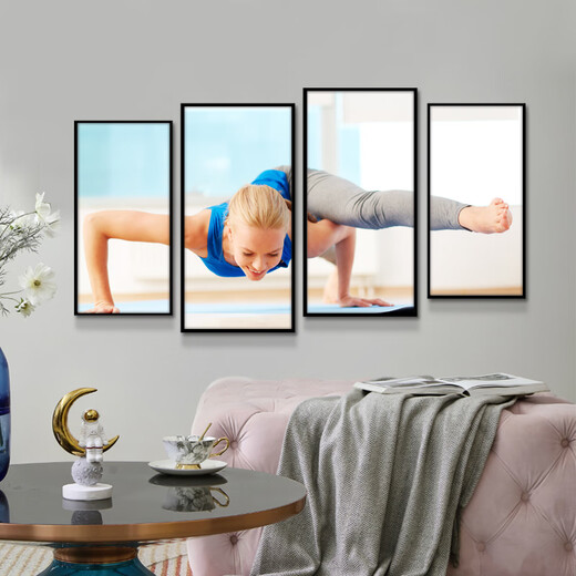 GLM gym decorative painting yoga studio hanging painting beautiful dancer mural dance training classroom wall poster Pilates 7570 30*60-2 pieces 40*80-2 pieces 4 pieces