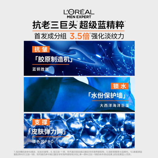 L'Oréal Men's Youth Skin sérum 50ml Bose anti-rides hydratants et hydratants Produits de soins de la peau pour le cadeau d'anniversaire des garçons