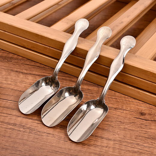 Fat Donglai's same stainless steel tea spoon, tea spoon, tea shovel, tea spoon, tea set accessories, tea shovel, tea leaves 1 pack