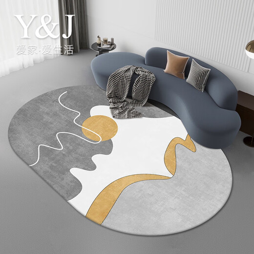 Оригинальный ins nordic в гостиной ковер с овальным журнальным столиком ковров Light Luxury Special Form