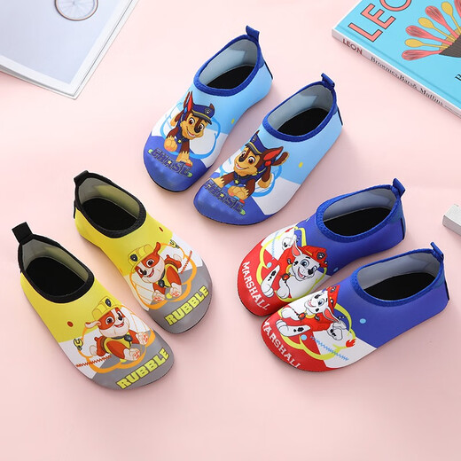 Paw Patrol (PAW PATROL) Paw Patrol Children's Slippers Home Shoes Baby Slippers Autumn and Winter Indoor Household Shoes Anti-slip Soft Bottom Bag Heel Cotton Slippers 2066 Paw Patrol Blue Archie 26 Suitable for size 26/27 (one size smaller)