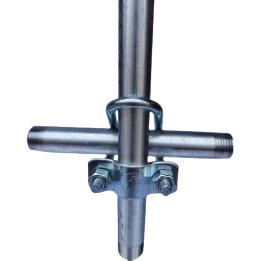 Jingcan double U-shaped hoop round cross tube buckle U-bolt double U cross fixed tube clip steel pipe connector 4 points card 2 inches 10 pieces installed tube outer diameter 20 cards 60