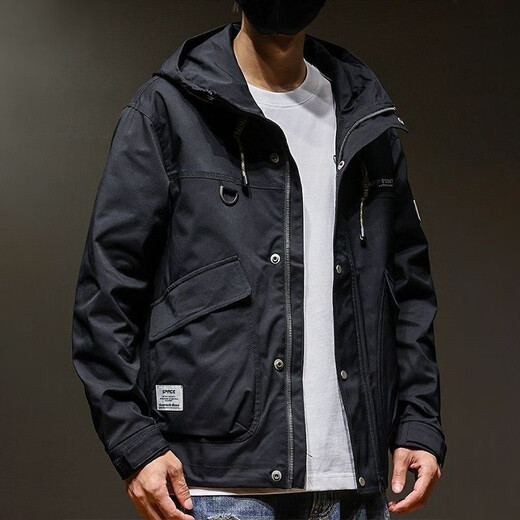 Romon Jacket Men's New 2024 Spring and Autumn Work Jacket Fashion Fashion Marca de Autumn Fashion Spring and Autumn Gran tamaño Copa casual 1502 Chaqueta blanca XL Tamaño