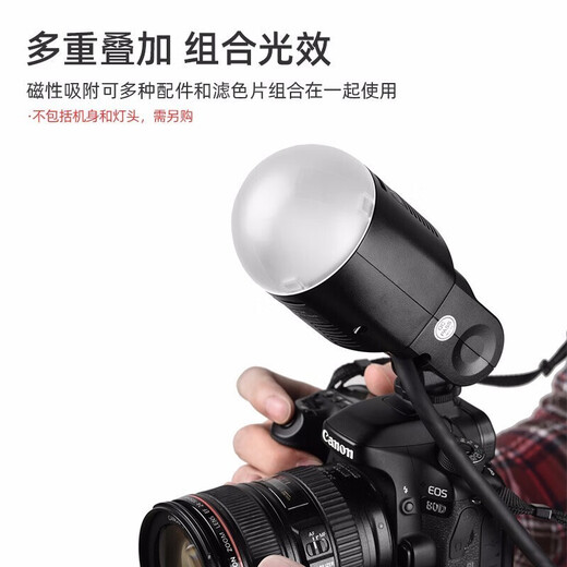 Godox (Godox) round lamp head AK-R1 accessory outdoor shooting lamp round ceiling lamp lamp head light effect accessory bezel color chip honeycomb snoot semicircular diffuser