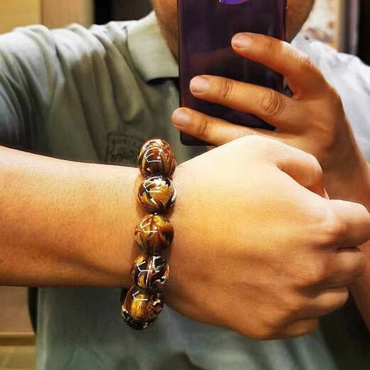 Phase stone edge optimized floating flower Burmese amber bracelet for men and women cave honey flower root amber beeswax bracelet single bead 20mm*12 pieces/string/men