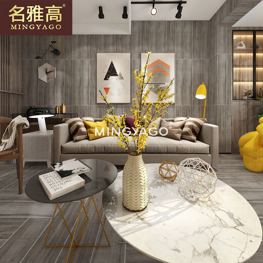 名雅高瓷砖北欧木纹砖仿实木客厅防滑地砖卧室仿木纹地板砖仿木纹条 150*900 CZ15901  一片价格，满箱发货 其他