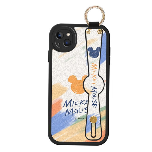 Disney authorized Apple 13 mobile phone case ProMax summer slant strap strap lanyard shell iPhone 13 mini cartoon oil painting men and women Apple 13 [antique white oil painting Mickey] + lanyard