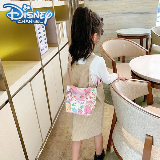 
Disney (Disney) children's bag children's shoulder bag shoulder bag cartoon canvas Korean style fashion children's crossbody bag fashionable handbag 9766 Blue Xiaohu