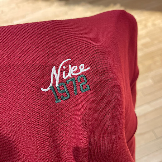 Nike Sweatshirt Damen Tops Herbst Warm Sporswear Mode runde Nackenjacke lässig runde Nackenpullover FV8444-677/Rot/Innere Terry XL