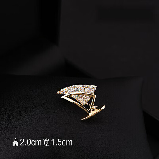 Shijun (SHIJUN) men's brooch, high-end simple customization, smooth sailing, navy sailboat, corsage, suit, personalized Japanese and Korean brooch, gold