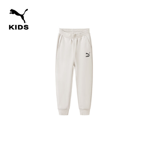 Puma Puma [terciopelo agregado] Pantalones deportivos de tejido de otoño e invierno de otoño para niños de tamaño mediano Pantalones de deportes de tamaño mediano de niños simples, cómodos y de moda 150 cm