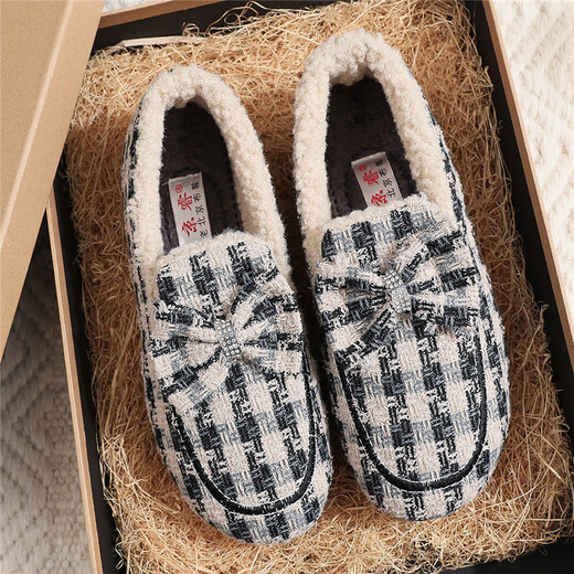 Jingrui Jingrui Wintersamt verdickte alte Peking-Stoffschuhe Winter-Baumwollschuhe Wollschuhe Einfuß warme Bohnenschuhe schwarz 866-171 38