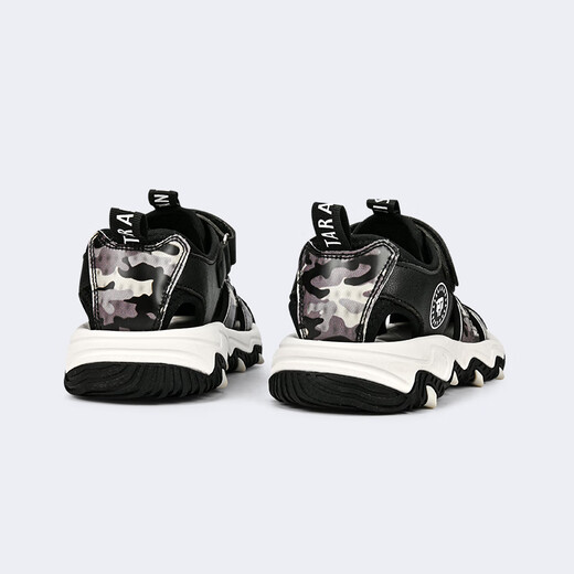 Tyrannis Kids Summer Sandals Boys Summer New Sports Sandals Medium and Large Boys Anti-Slip Beach Sandals Black 32 Shoe Inner Length 21.0cm