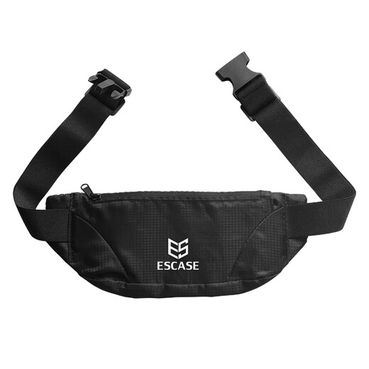 ESCASE Running Waist Bag Men's Lightweight Sports Fitness Hanging Waist Mobile Phone Bag Women's Safety Night Running Multifunctional Equipment Large Capacity Water-Repellent Belt MP14Pro Black