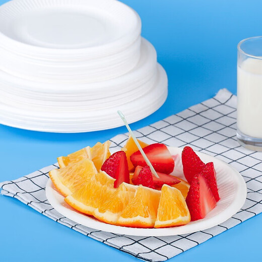 SHUANG YU disposable plates 6 inches*50 pieces biodegradable paper plates cake paper plates handmade plates picnic plates tableware