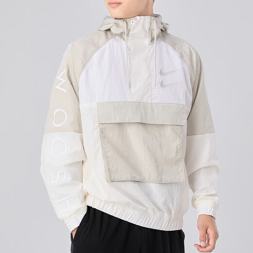 耐克（NIKE） 男装新款运动连帽防风梭织夹克跑步训练透气半拉链外套 CU3886-072 L
