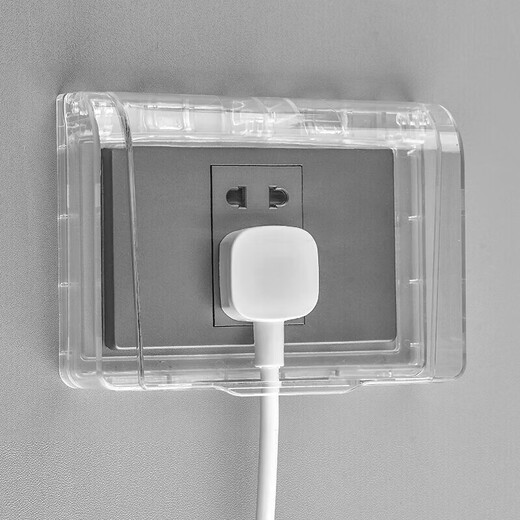 International Electrician Type 118 Transparent Waterproof Box Hotel Bathroom Switch Adhesive Waterproof Splash-proof Box Home Outdoor Multi-Position Socket Protective Cover Type 118 Transparent Waterproof Box Double