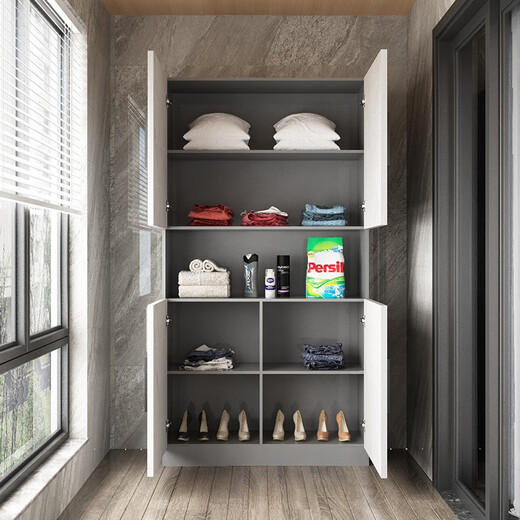 Huang Yusen Balcony Cabinet Balcony Storage Cabinet Balcony Storage Cabinet Integrated Wall Modern Simple Customized Cabinet Storage Cabinet Ordinary Flat Door Customized Price Change Special (Consult Customer Service for Details)