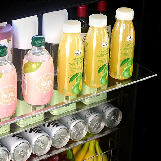 PULADI Seamless Embedded Red Wine Cabinet Constant Temperature Wine Cabinet Embedded Hidden Compressor Wine Tea Refrigerator Touch Open Door Touch Open Door BM-125T Single Temperature Ice Bar 120L