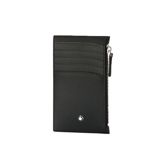 Montblanc (MONTBLANC) Spring Festival Gift Meisterstück Series Black Cowhide Zipper Card Holder 118313 Black One Size